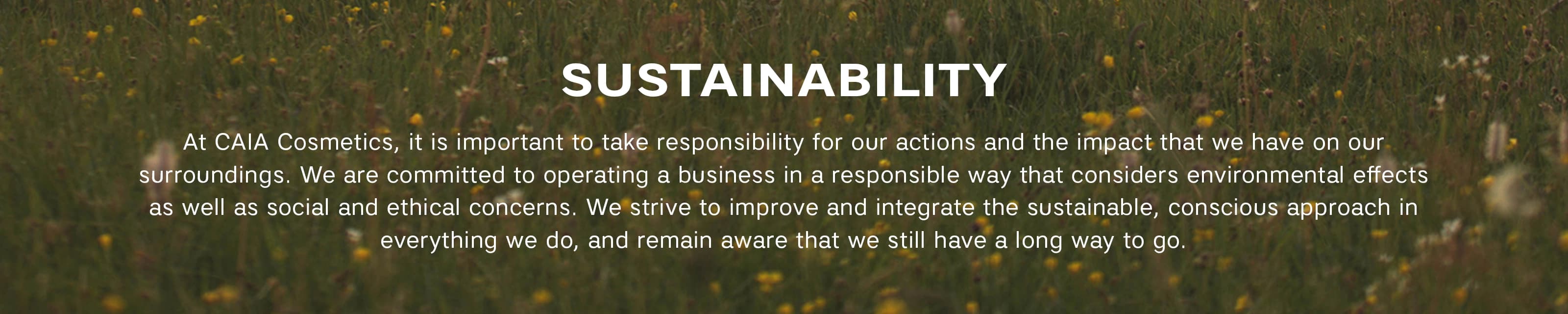 Sustainability at MG Cosmetics